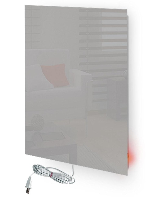 Calefactor de panel infrarrojo en cristal Calor Solar para pared blanco