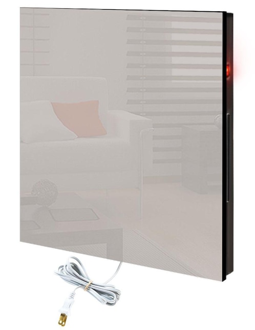 Calefactor de panel infrarrojo en cristal Calor Solar para pared blanco