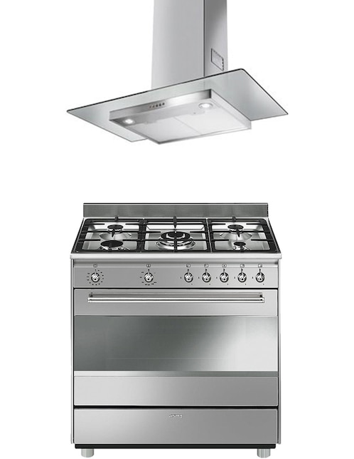 Estufa a gas Smeg 90 cm SX91VJM9-KFV90T