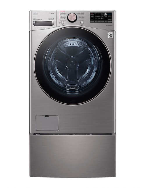 Lavadora LG 22 kg manual carga frontal wm22vv2s6gr.wd300cv