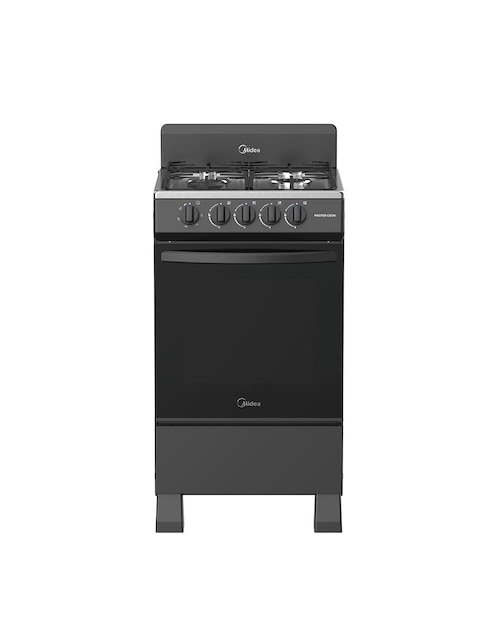 MIDEA Estufa de piso a gas lp Midea 49.30 cm MGS20FS1BIABB de 4 quemadores