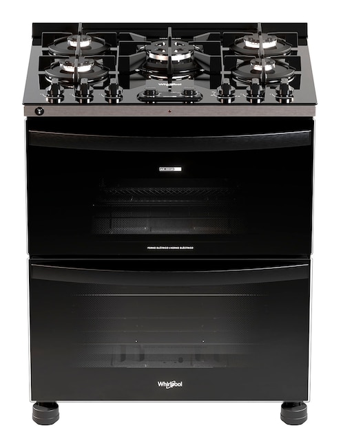 WHIRLPOOL Estufa de piso a gas lp Whirlpool 77.6 cm WFD5LABNUW de 5 quemadores