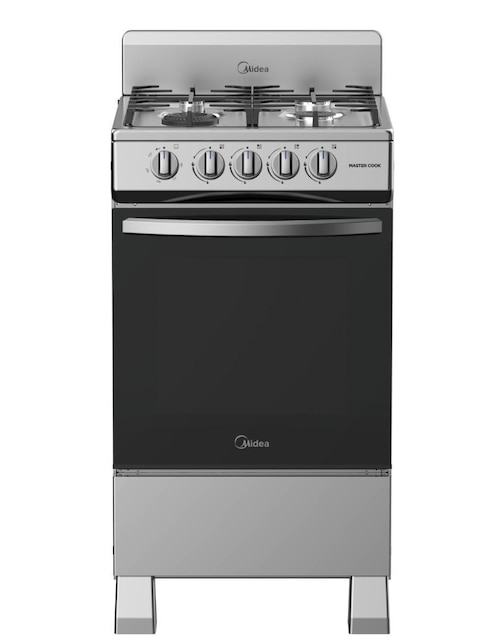 MIDEA Estufa de piso a gas LP Midea mastercook 55.6 cm MGS20FS1BIABG de 4 quemadores