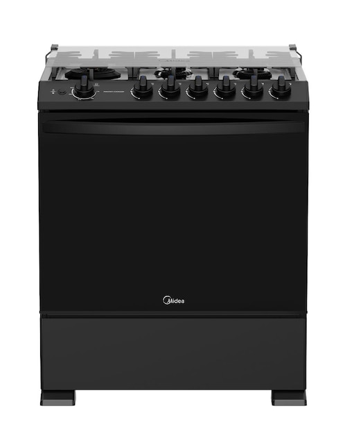 MIDEA Estufa de piso a Gas natural/LP Midea 75.7 cm MGS30FS1LIASBT de 6 quemadores