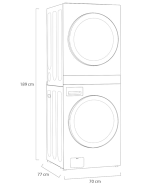 Combo lavadora LG Eléctrico 22 kg WK22BS6E