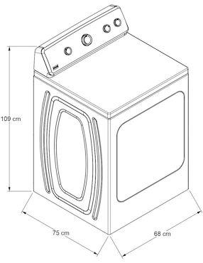 Secadora electrónica Maytag de 16 kg con 6 ciclos 7MMEDC300DW