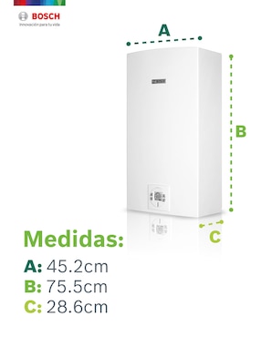 Calentador de paso bosch easy control 26lts lp sin tamaño gas lp