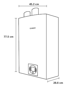 Calentador de paso bosch easy control 26lts lp sin tamaño gas lp