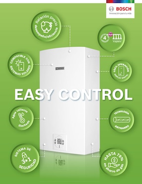 Calentador de paso bosch easy control 26lts lp sin tamaño gas lp