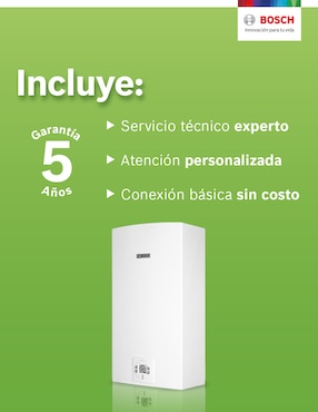 Calentador de paso bosch easy control 26lts lp sin tamaño gas lp