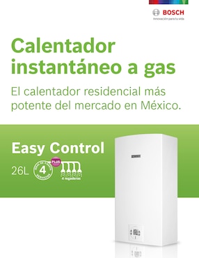Calentador de paso bosch easy control 26lts lp sin tamaño gas lp