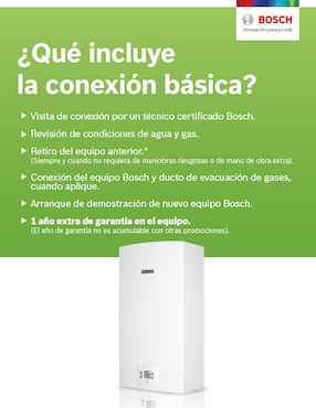 Calentador de paso bosch easy control 26lts lp sin tamaño gas lp