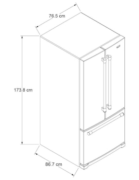 Refrigerador french door Maytag 20 pies cúbicos no frost y fábrica de hielo MMFF2055ERM
