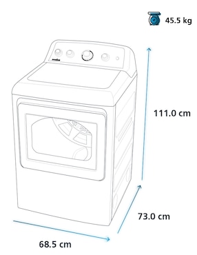 Secadora de gas lp Mabe de 22 kg con 4 ciclos SMG47N8MSDAB0