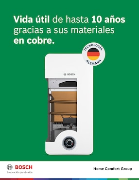 Calentador de paso bosch balanz 2 servicios 13 l gas natural