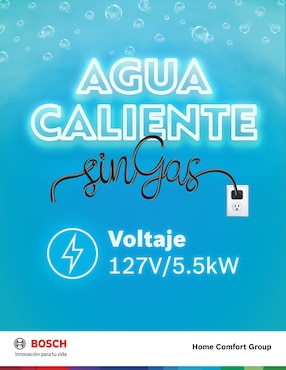 Calentador de paso Bosch REGADERA INSTANTÁNEA 5 L eléctrico