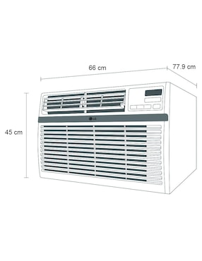 Aire acondicionado de ventana Lg frío 12000 BTU W122CE 220 V