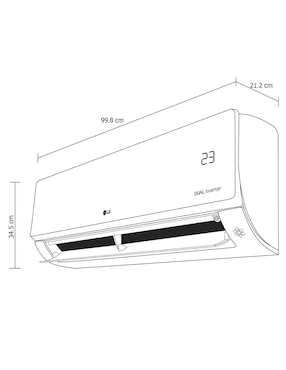 Aire acondicionado mini split Lg frío y calor 18000 BTU VR182HW 230 V