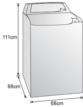 Funda para lavadora Kober compatible con Mabe 19-25 kg