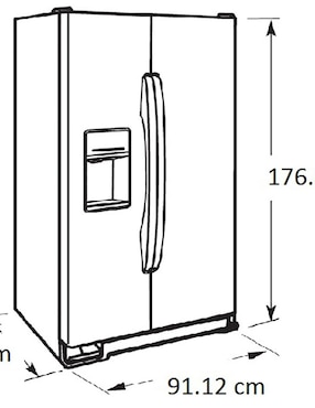 Refrigerador top mount Whirlpool 25 pies cúbicos no frost y fábrica de hielo WD5620S