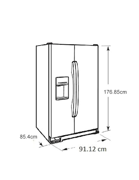 Refrigerador top mount Whirlpool 25 pies cúbicos no frost y fábrica de hielo WD5620S