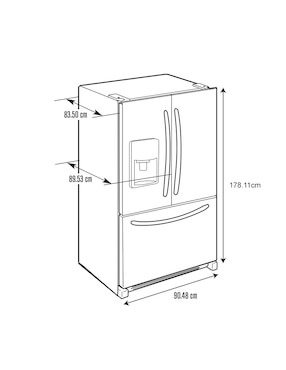 Refrigerador french door Maytag 24 pies cúbicos no frost y fábrica de hielo MFI2570FEZ
