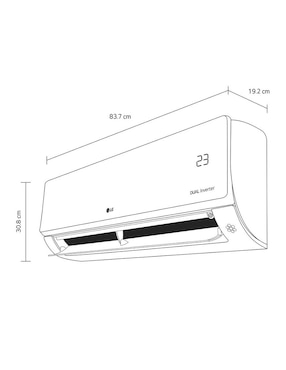 Aire acondicionado mini split Lg Frío y calor 12000 BTU VR122HD 120 V