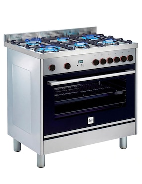 Estufa de piso a gas lp Teka 89.5 cm FS3RS966GGX de 6 quemadores