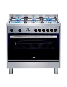 Estufa de piso a gas lp Teka 89.5 cm FS3RS966GGX de 6 quemadores