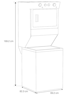 Centro de lavado Whirlpool eléctrico 20 Kg 7MWET4027HW