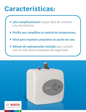 Calentador de depósito Bosch Minitanque 10 L eléctrico