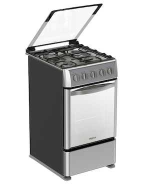 Combo estufa de piso a Gas LP Whirlpool 50 cm WWR7000SH de 4 quemadores + Campana