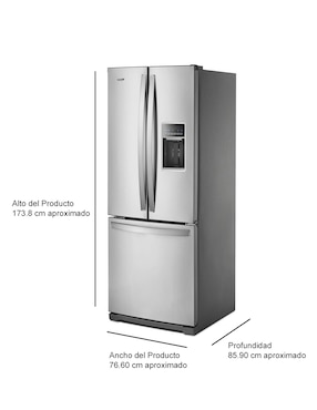 Refrigerador French door Whirlpool 20 pies tecnología no frost MWRF220SEHM