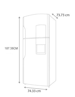Refrigerador top mount Mabe 18 pies cúbicos no frost RMS510ICMRP0
