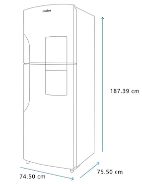 Refrigerador top mount Mabe 18 pies cúbicos no frost RMS510ICMRP0