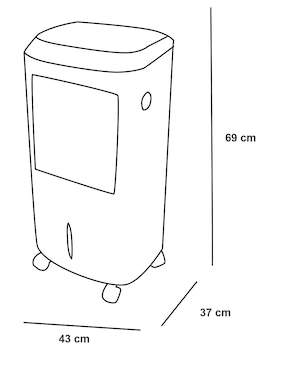Enfriador evaporativo Portátil Dace Frío y calor M DAL1BC-1215D