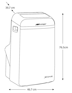 Aire acondicionado portátil Mirage frío y calor 14000 BTU MAPS1411H 110 V