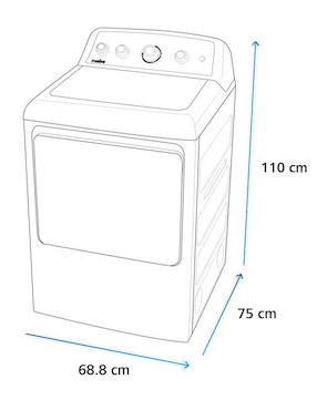 Secadora de gas lp Mabe de 22 kg con 4 ciclos SMG47N5MSBAB0