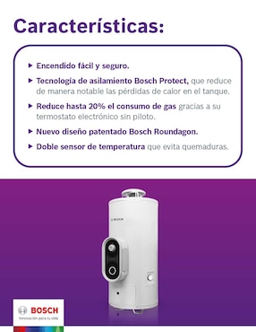 Calentador de depósito Bosch Classic Clic gas natural