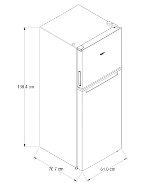 Refrigerador Top mount Whirlpool 13 pies tecnología no frost WT1331A