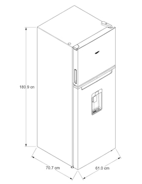 Refrigerador top mount Whirlpool 14 pies cúbicos no frost WT1433A