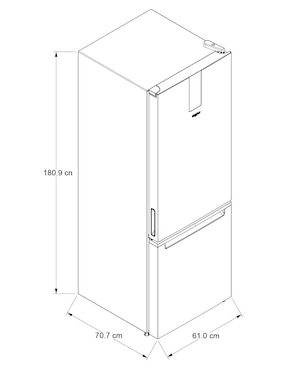 Refrigerador top mount Whirlpool 13 pies cúbicos no frost WB1332A