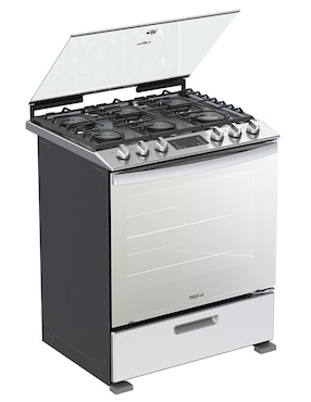 Estufa de piso a gas lp Whirlpool 76 cm WFR7400S de 6 quemadores