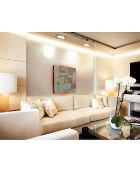Calefactor panel infrarrojo en porcelanato Calor Solar para pared