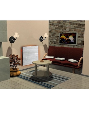 Calefactor panel infrarrojo en porcelanato Calor Solar para pared