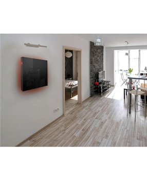 Calefactor de panel infrarrojo en cristal Calor Solar para pared negro