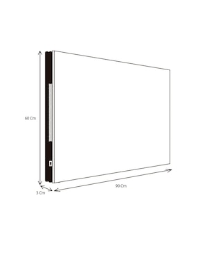 Calefactor de panel infrarrojo en cristal Calor Solar para pared negro