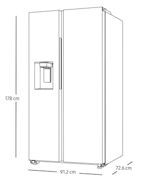 Refrigerador Bottom mount Samsung 22 pies cúbicos inverter y fábrica de hielo RS22T5200B1/EM