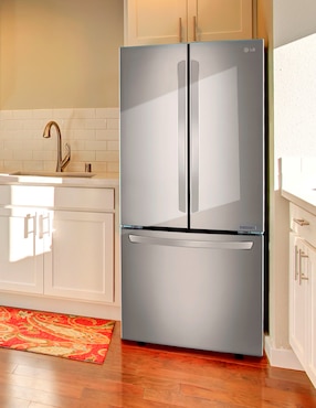 Refrigerador french door LG 22 pies cúbicos inverter y no frost GF22BGSK