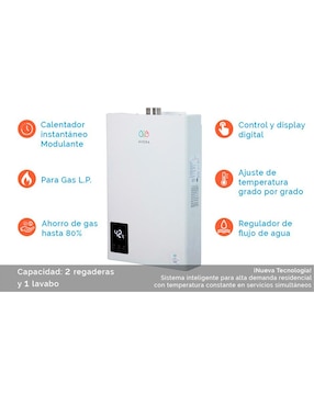 Calentador de paso Avera CM14 Gas LP